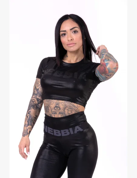 NEBBIA Sandra D crop top čierna