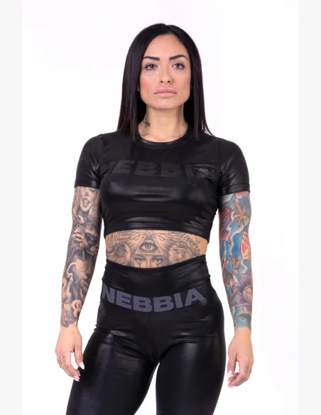 NEBBIA Sandra D crop top čierna