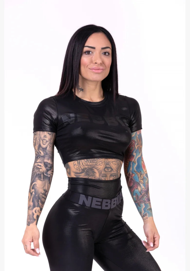 NEBBIA Sandra D crop top čierna