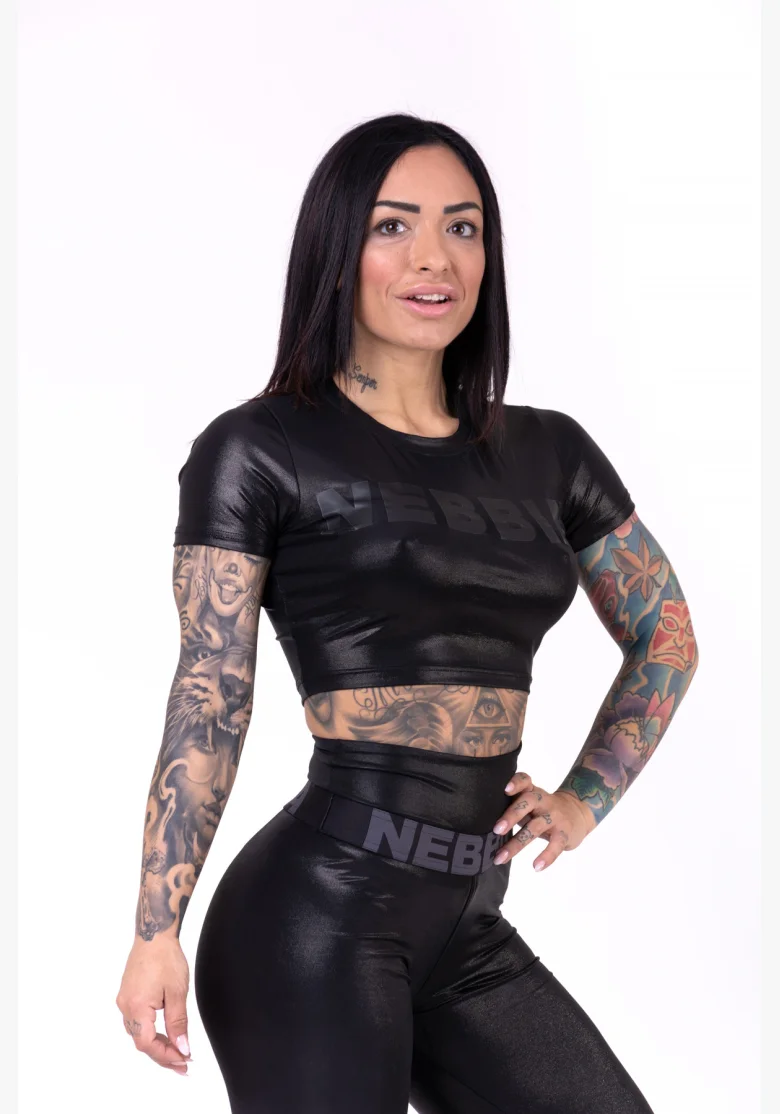 NEBBIA Sandra D crop top čierna