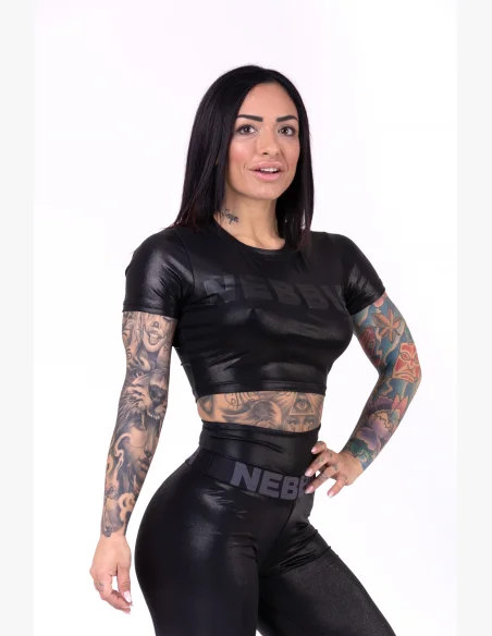 NEBBIA Sandra D crop top čierna