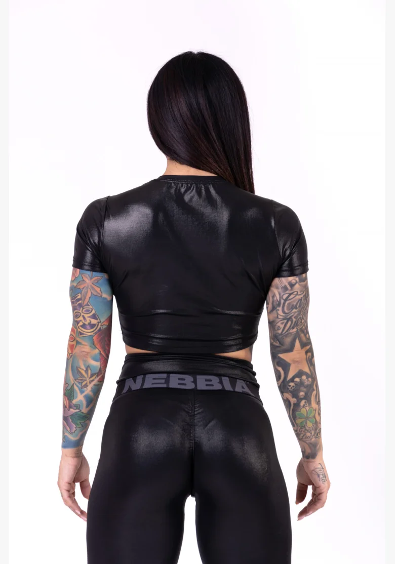 NEBBIA Sandra D crop top čierna