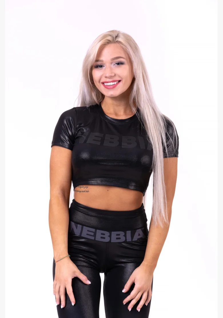 NEBBIA Sandra D crop top čierna