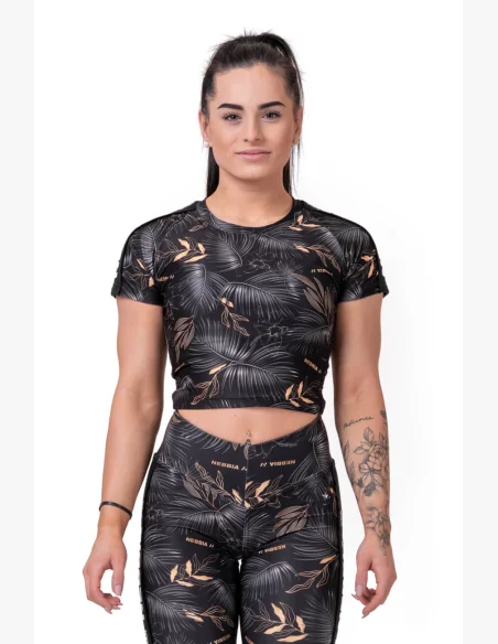 NEBBIA Crop Top Active Black čierna