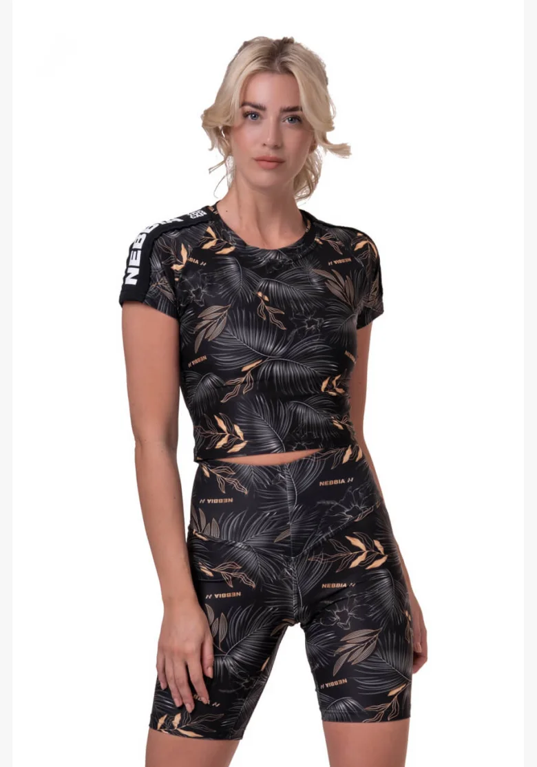 NEBBIA Crop Top Active Black čierna