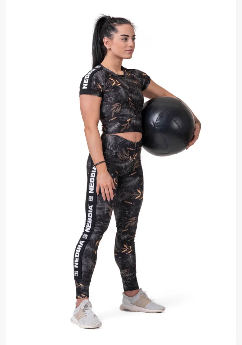 NEBBIA Crop Top Active Black čierna