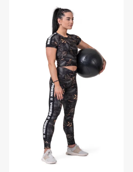 NEBBIA Crop Top Active Black čierna
