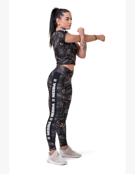 NEBBIA Crop Top Active Black čierna