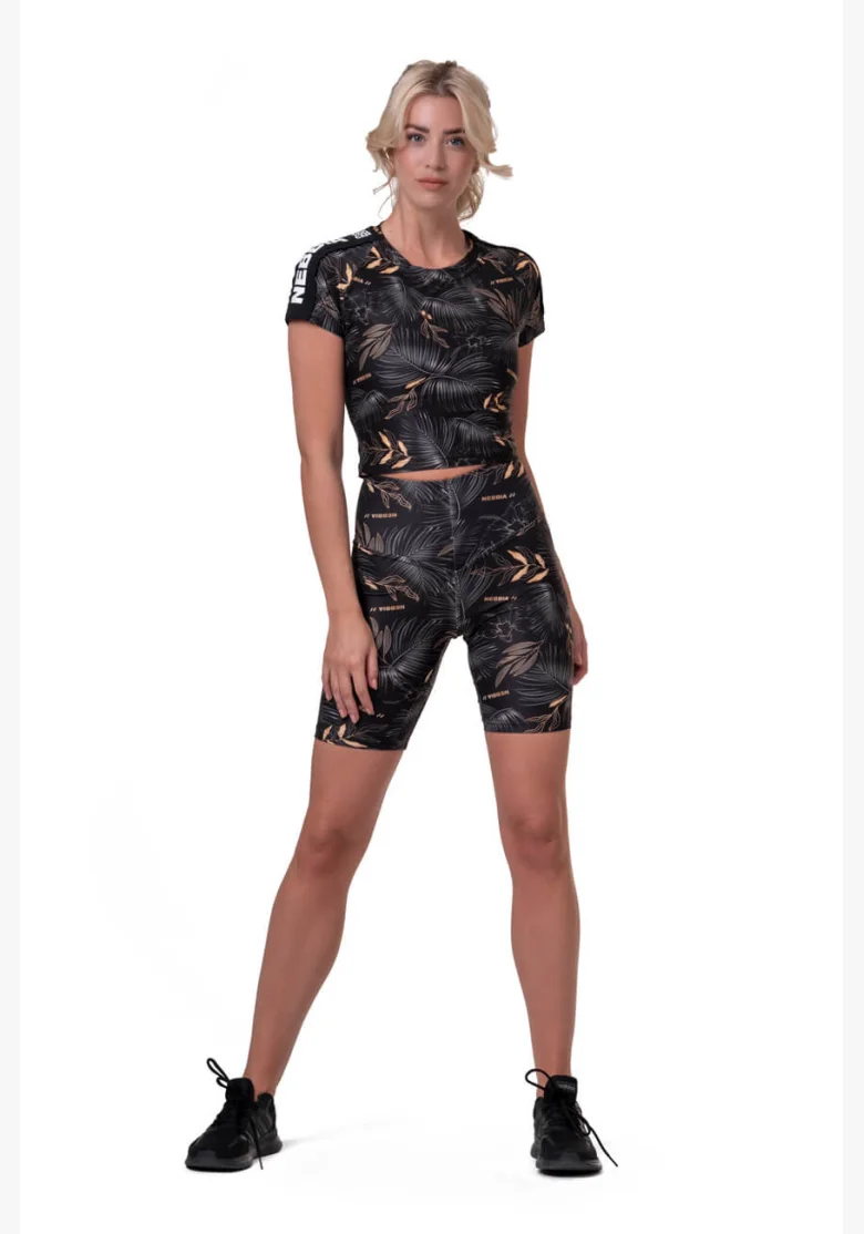 NEBBIA Crop Top Active Black čierna