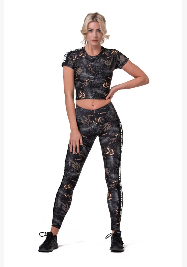 NEBBIA Crop Top Active Black čierna