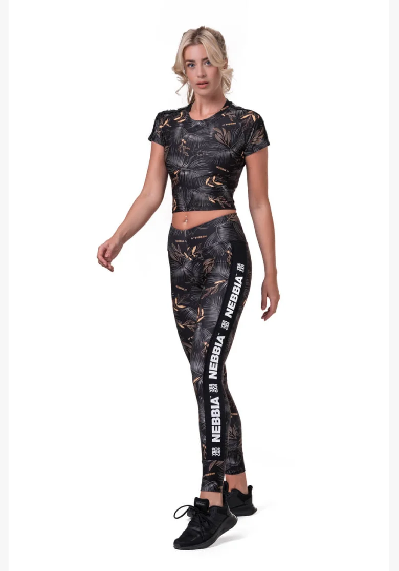 NEBBIA Crop Top Active Black čierna