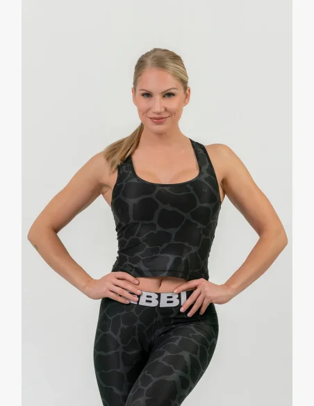 NEBBIA prírodou inšpirovaný športový crop top Racer back