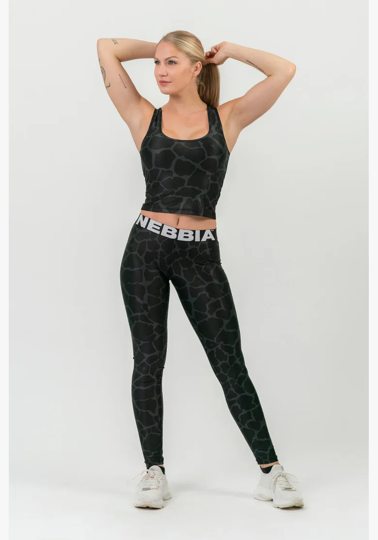 NEBBIA prírodou inšpirovaný športový crop top Racer back