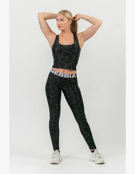 NEBBIA prírodou inšpirovaný športový crop top Racer back
