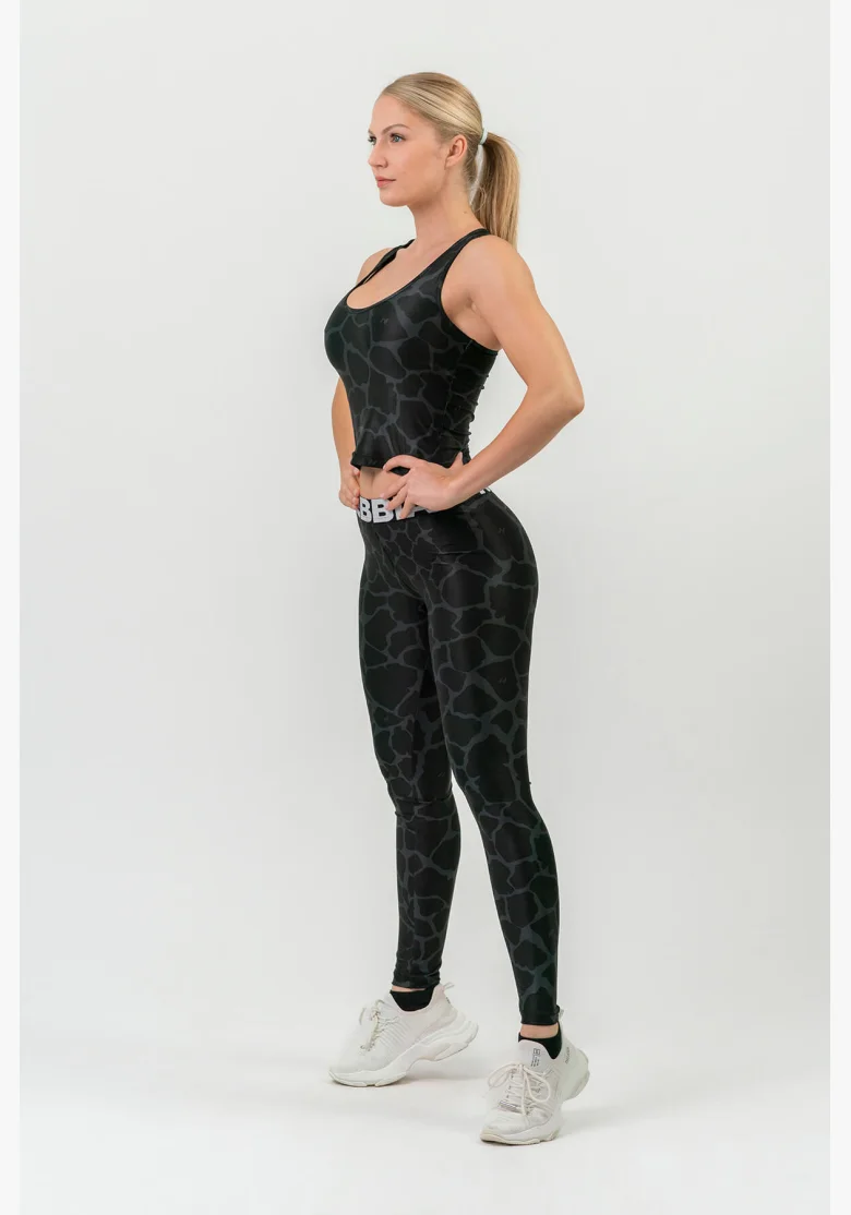 NEBBIA prírodou inšpirovaný športový crop top Racer back