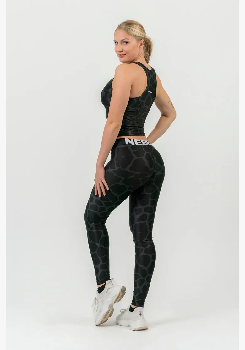 NEBBIA prírodou inšpirovaný športový crop top Racer back