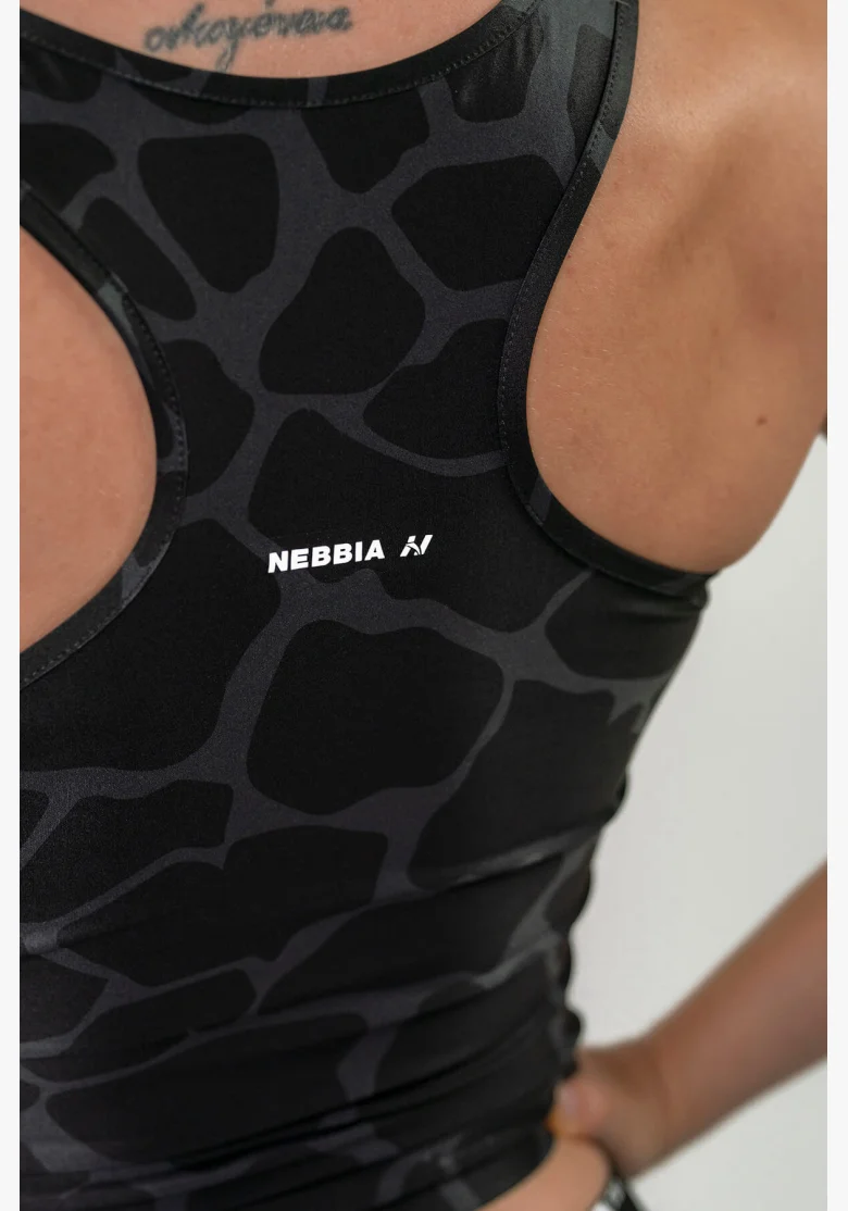 NEBBIA prírodou inšpirovaný športový crop top Racer back