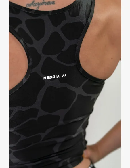 NEBBIA prírodou inšpirovaný športový crop top Racer back