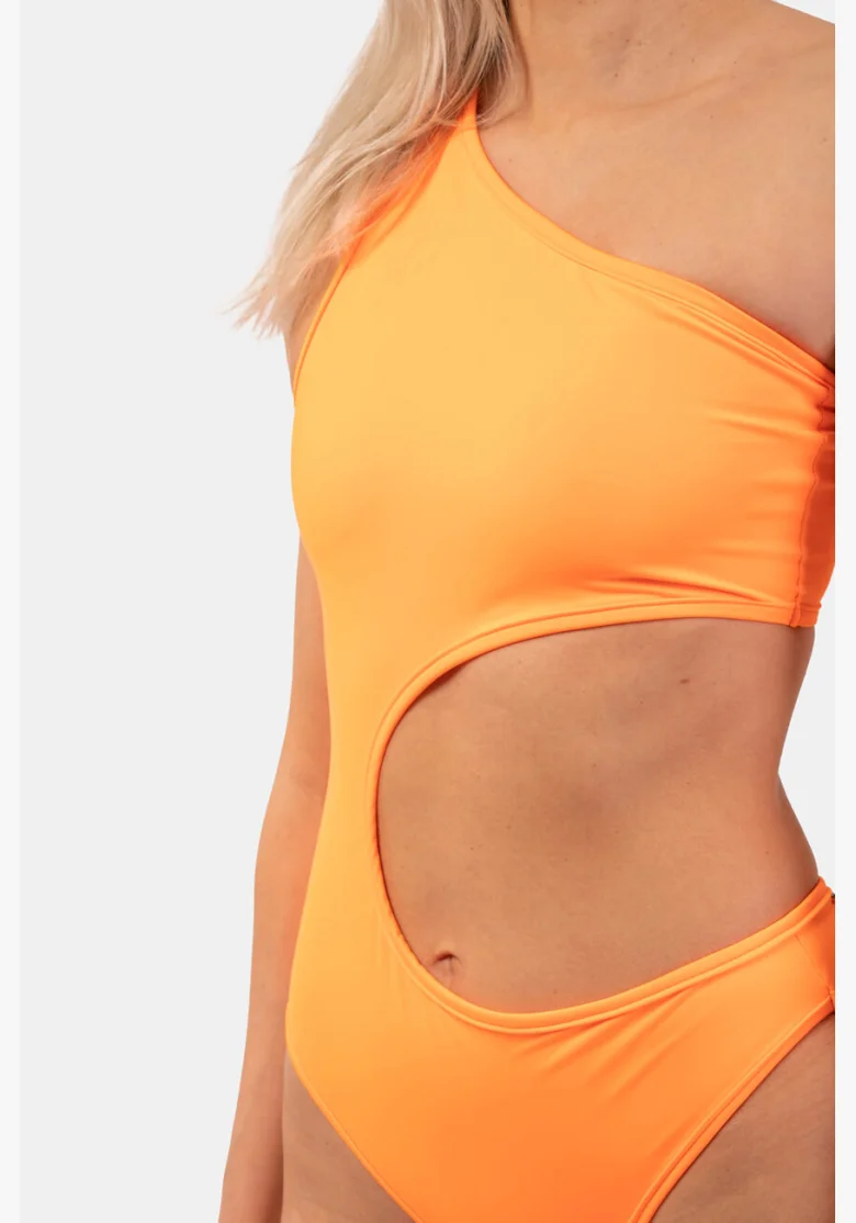 NEBBIA Asymetrické monokini na jedno rameno oranžová