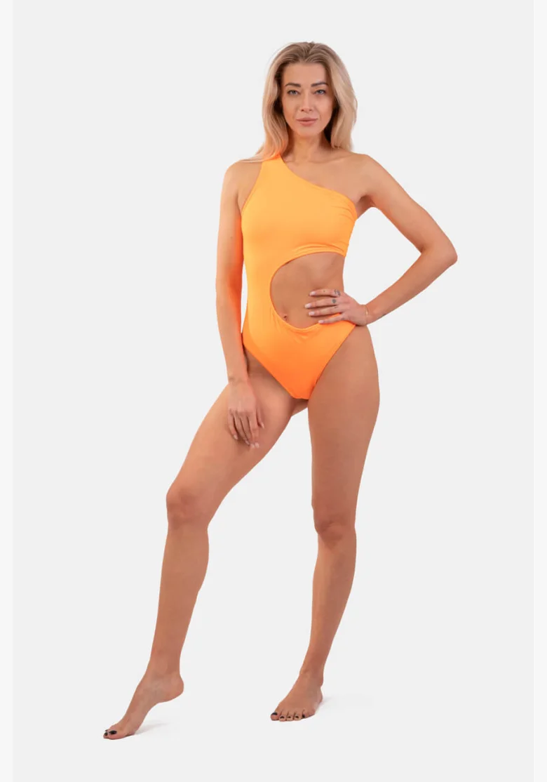 NEBBIA Asymetrické monokini na jedno rameno oranžová