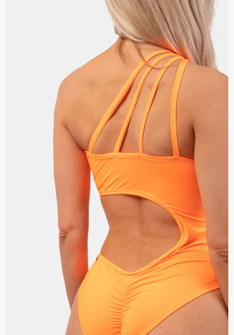 NEBBIA Asymetrické monokini na jedno rameno oranžová