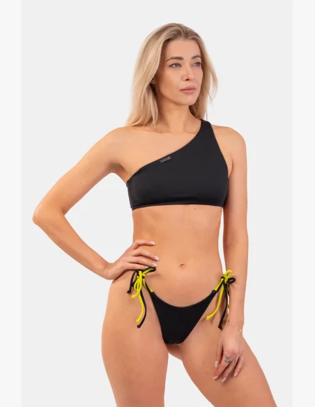 NEBBIA Bandeau Bikini plavky na jedno rameno (vrchný diel) čierna
