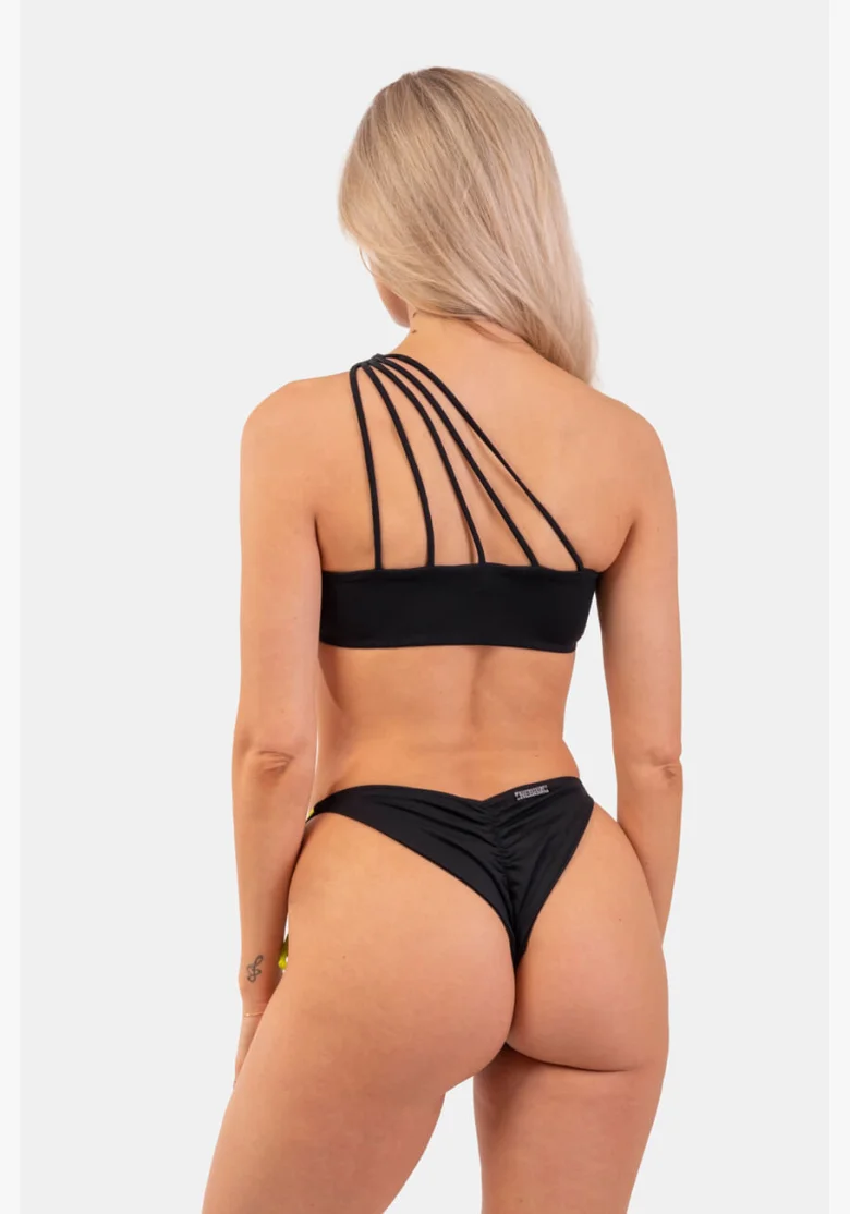 NEBBIA Bandeau Bikini plavky na jedno rameno (vrchný diel) čierna