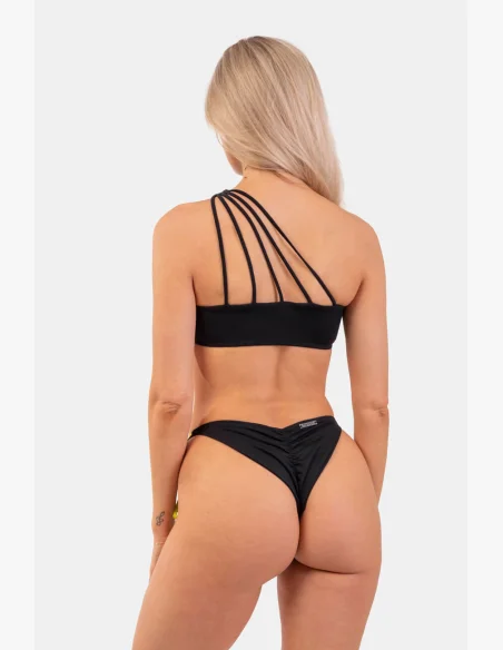 NEBBIA Bandeau Bikini plavky na jedno rameno (vrchný diel) čierna