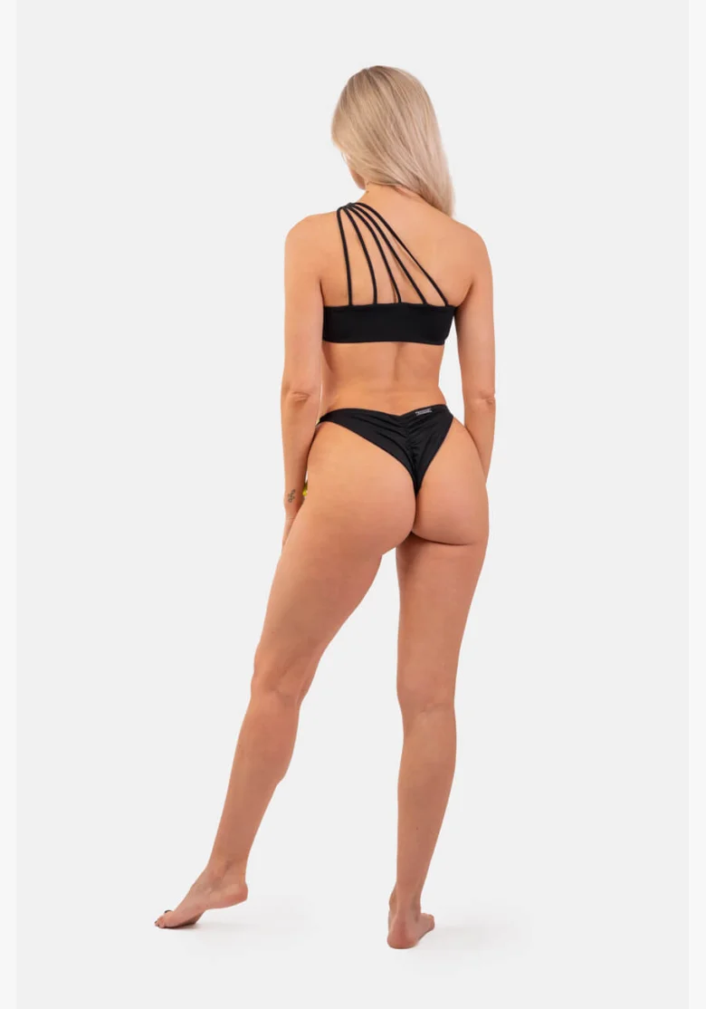 NEBBIA Bandeau Bikini plavky na jedno rameno (vrchný diel) čierna