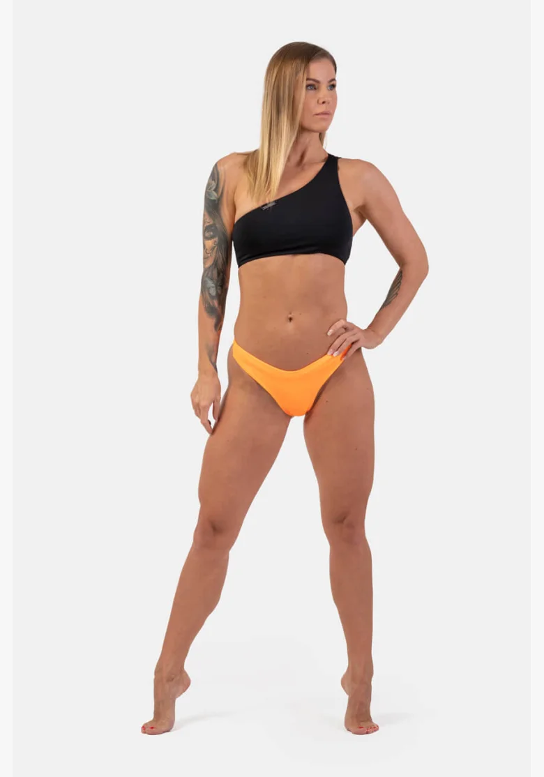 NEBBIA Bandeau Bikini plavky na jedno rameno (vrchný diel) čierna