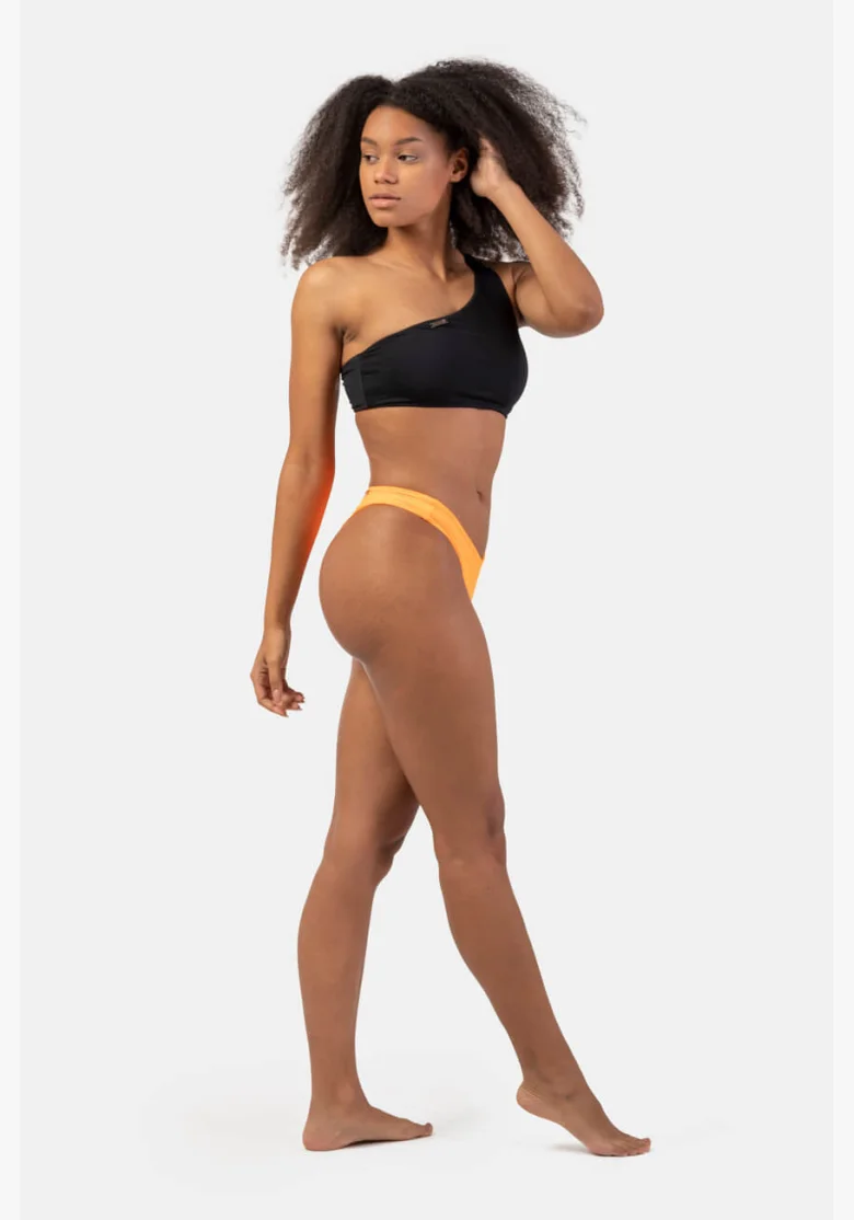 NEBBIA Bandeau Bikini plavky na jedno rameno (vrchný diel) čierna