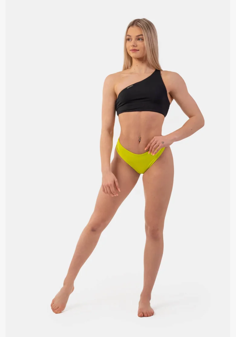 NEBBIA Bandeau Bikini plavky na jedno rameno (vrchný diel) čierna