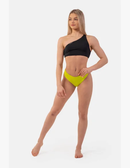 NEBBIA Bandeau Bikini plavky na jedno rameno (vrchný diel) čierna