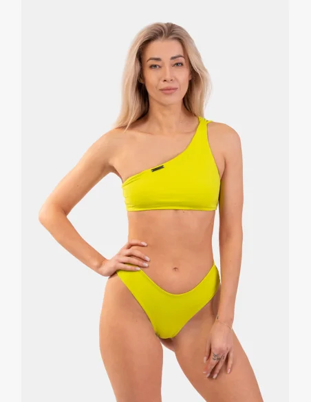 NEBBIA Bandeau bikiny na jedno rameno (horný diel) zelená