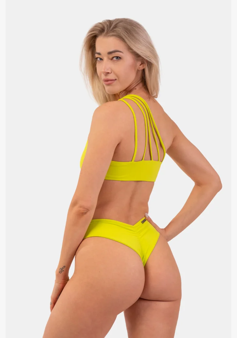 NEBBIA Bandeau bikiny na jedno rameno (horný diel) zelená