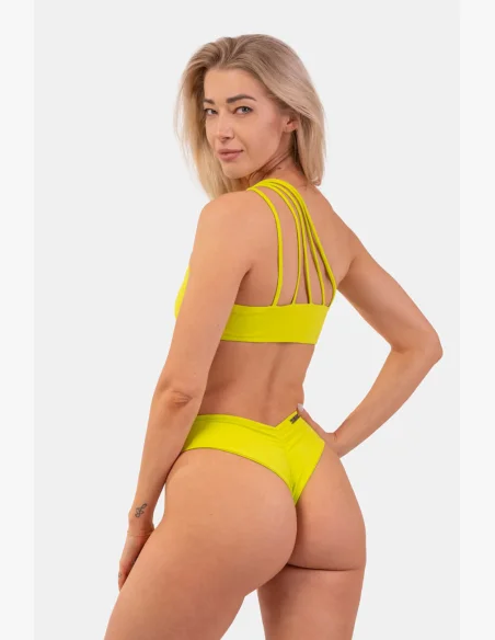 NEBBIA Bandeau bikiny na jedno rameno (horný diel) zelená