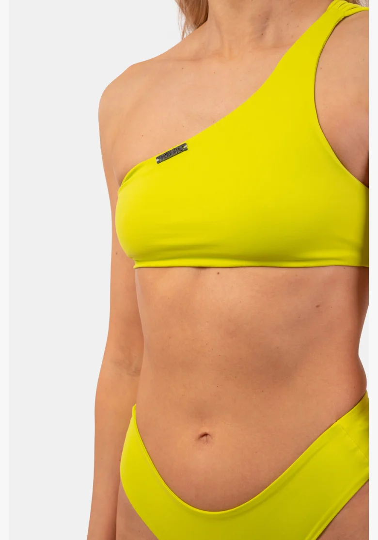 NEBBIA Bandeau bikiny na jedno rameno (horný diel) zelená