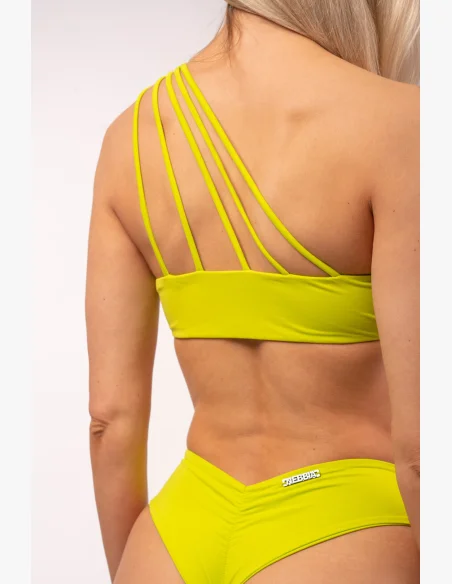NEBBIA Bandeau bikiny na jedno rameno (horný diel) zelená
