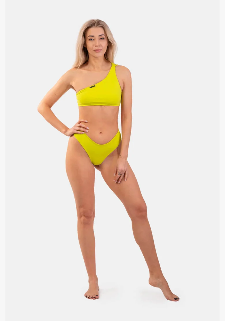 NEBBIA Bandeau bikiny na jedno rameno (horný diel) zelená