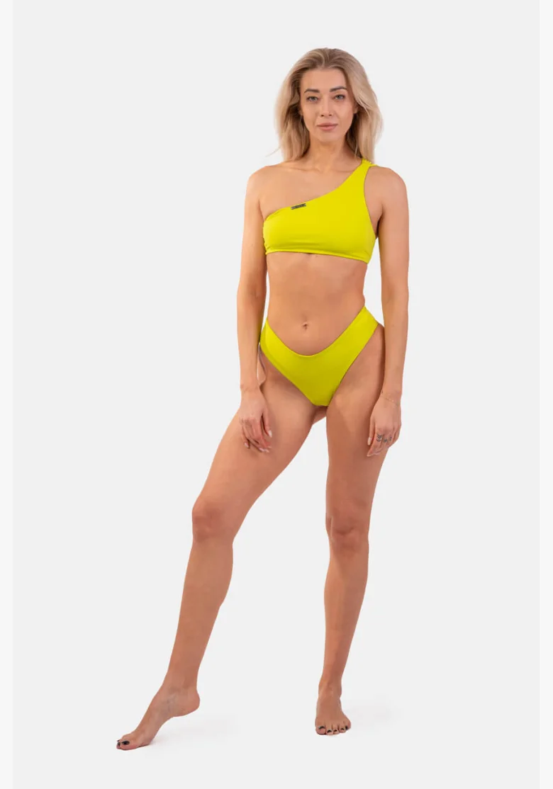 NEBBIA Bandeau bikiny na jedno rameno (horný diel) zelená