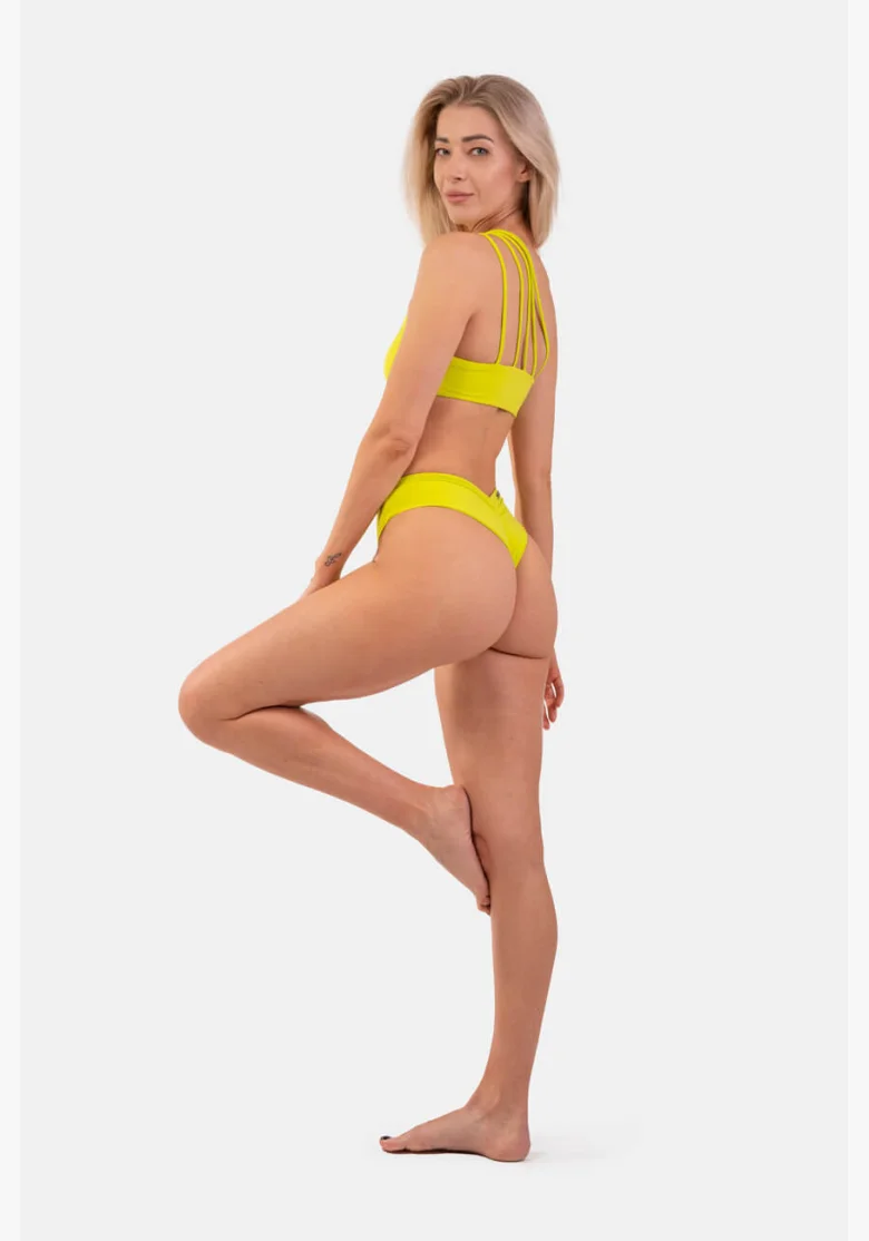 NEBBIA Bandeau bikiny na jedno rameno (horný diel) zelená