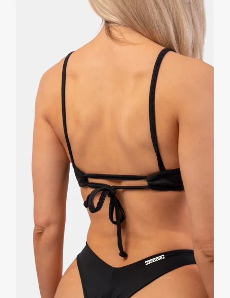 NEBBIA Trojuholníkový Bralette plavky s vypchávkami (horná časť) čierna
