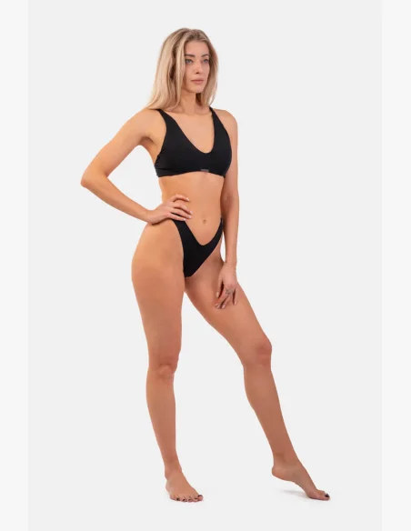 NEBBIA Trojuholníkový Bralette plavky s vypchávkami (horná časť) čierna