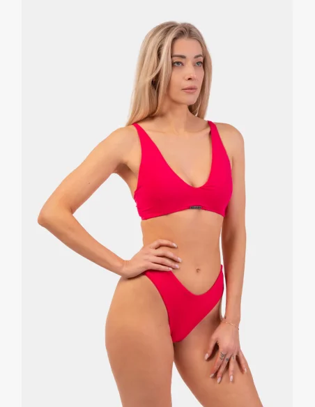 NEBBIA Trojuholníkový Bralette plavky s vypchávkami (horná časť) ružová