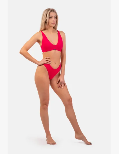 NEBBIA Trojuholníkový Bralette plavky s vypchávkami (horná časť) ružová