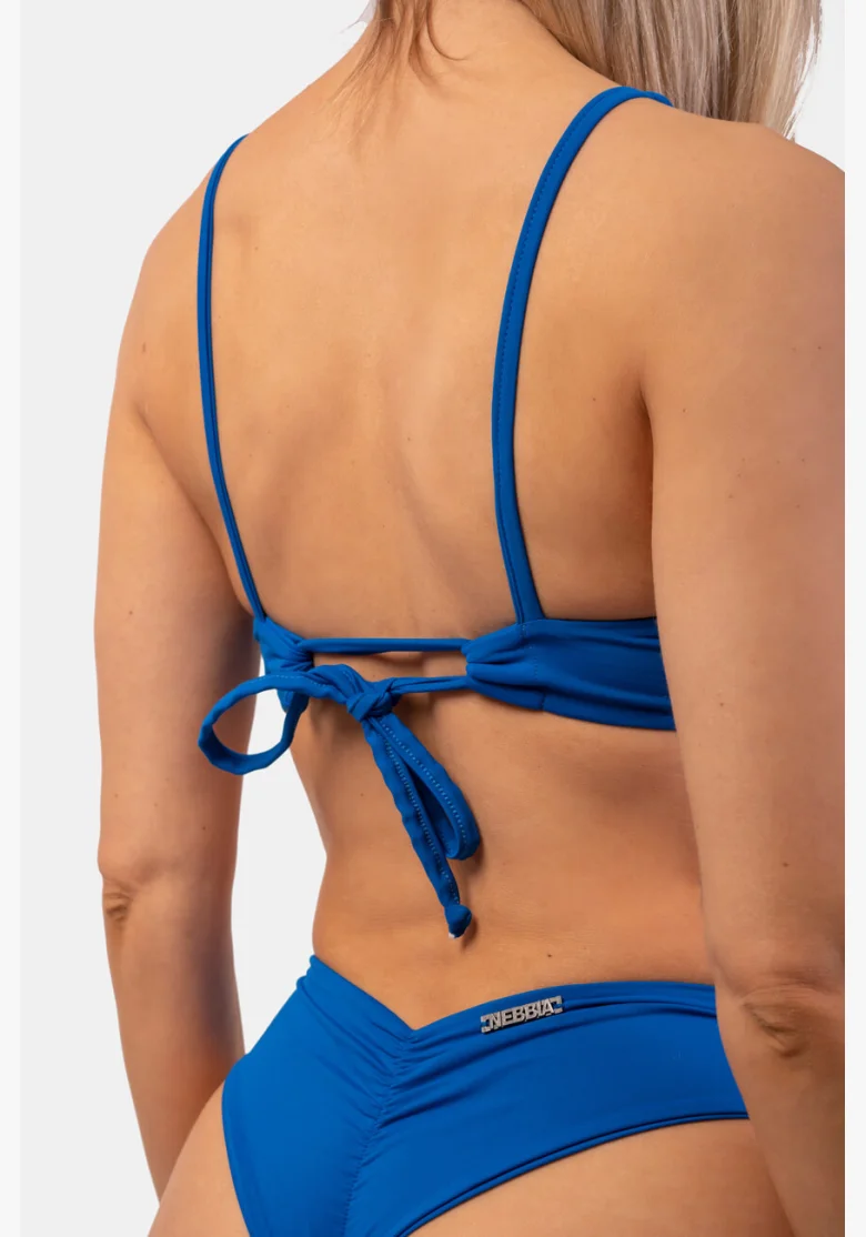 NEBBIA Trojuholníkové Bralette plavky s vycpávkami (horný diel) modrá