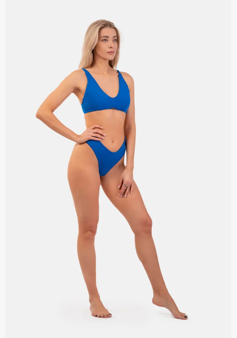 NEBBIA Trojuholníkové Bralette plavky s vycpávkami (horný diel) modrá