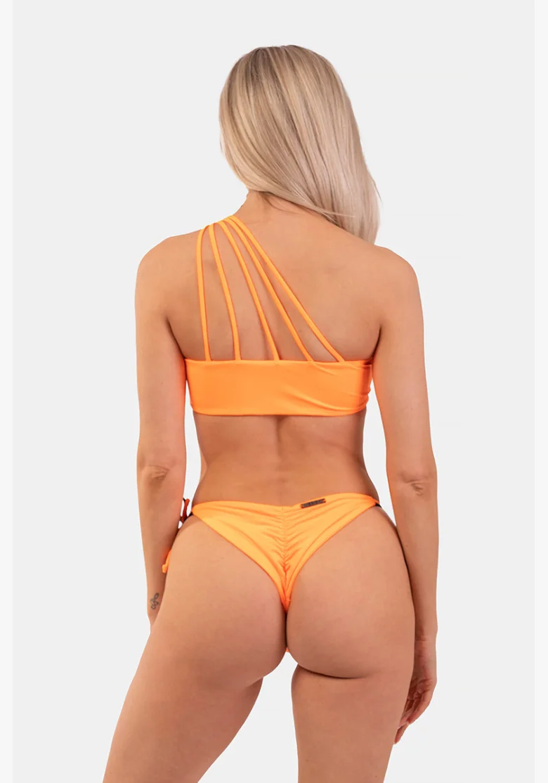 NEBBIA Bandeau Bikini plavky na jedno rameno (horný diel) oranžová