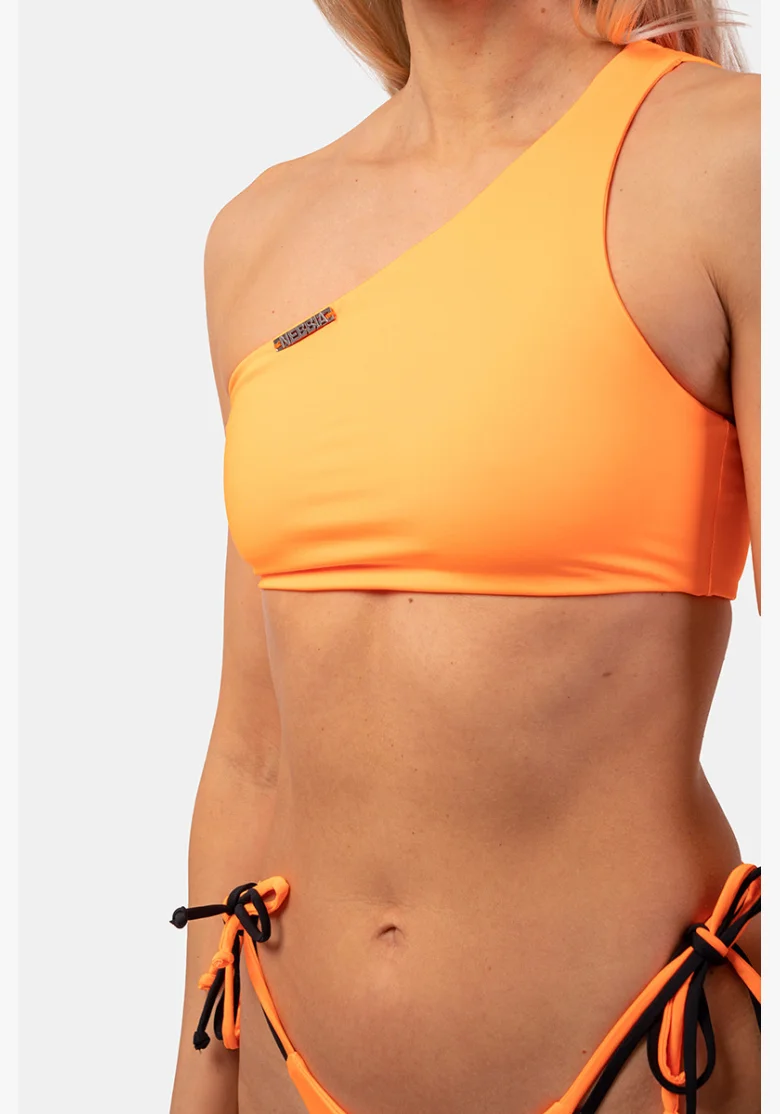 NEBBIA Bandeau Bikini plavky na jedno rameno (horný diel) oranžová