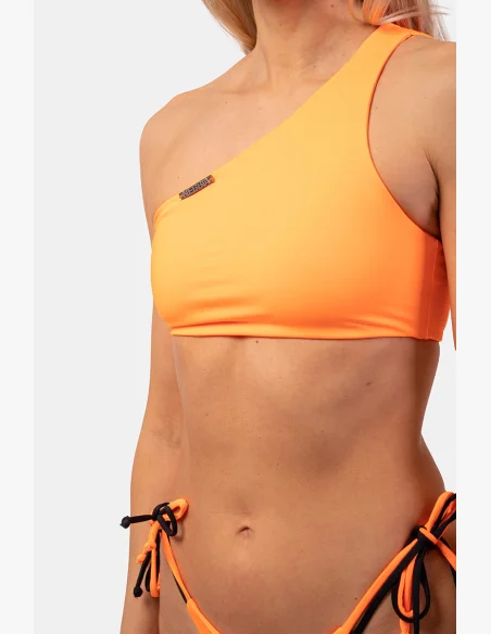 NEBBIA Bandeau Bikini plavky na jedno rameno (horný diel) oranžová